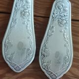 9 silver-plated Art Nouveau forks 1900-1920 with daisy decoration