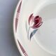 Antique shallow dish Badonviller tulip decoration