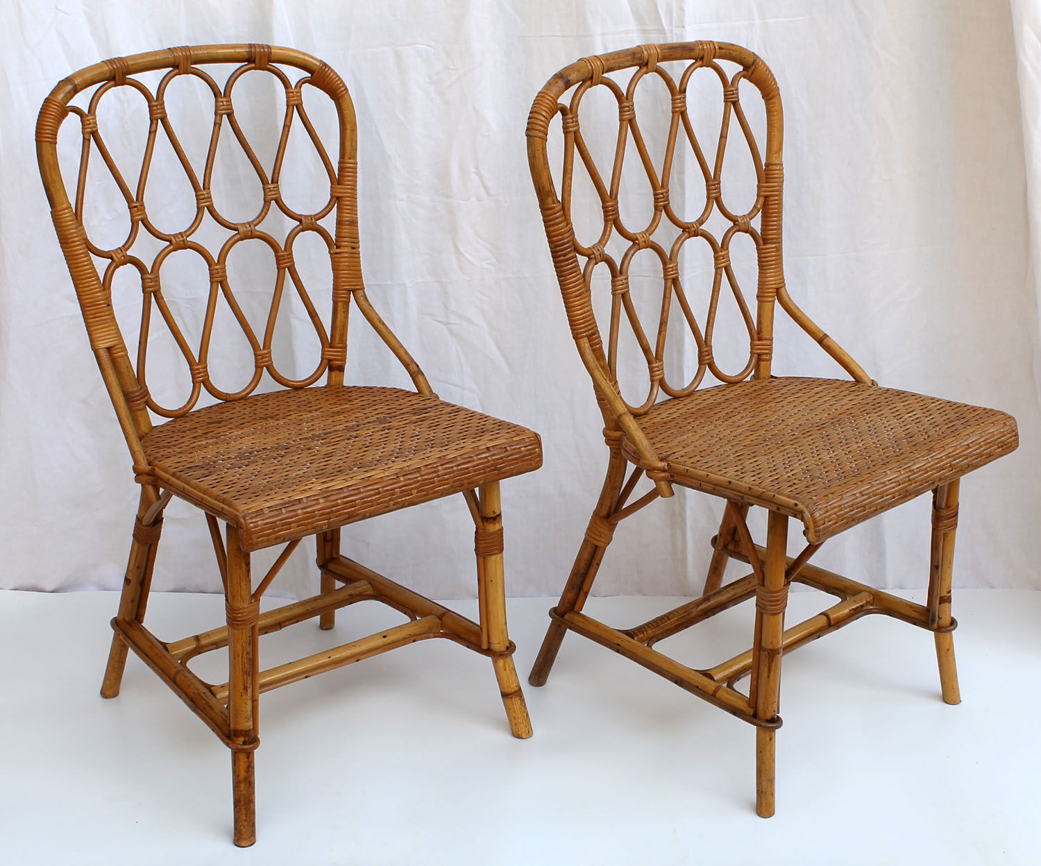 Pair of rattan chairs