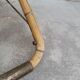 Vintage bamboo deck chair armchair 1950s Italy