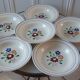 Set of 6 hollow plates Luneville model Chantilly