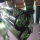 Lot of 5 vintage green bubble glass bottles (1950-1970)