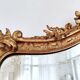 Large gilded mirror louis XV rockery  142x99cm