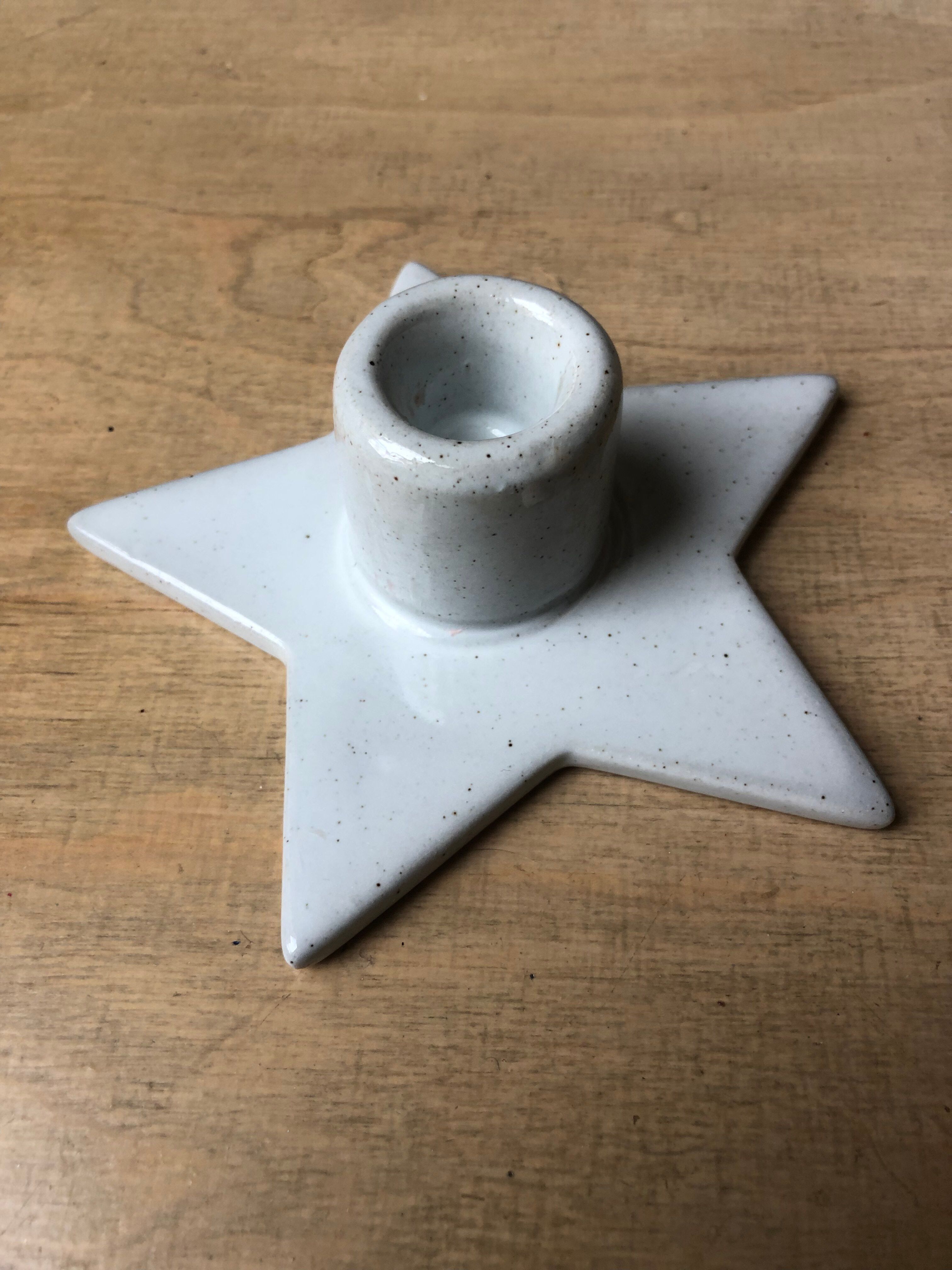 Ceramic star candle holder