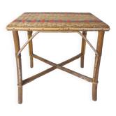 Ancienne table d'appoint en rotin
