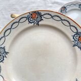 6 Small mismatched vintage plates - L'Amandinoise - Luneville