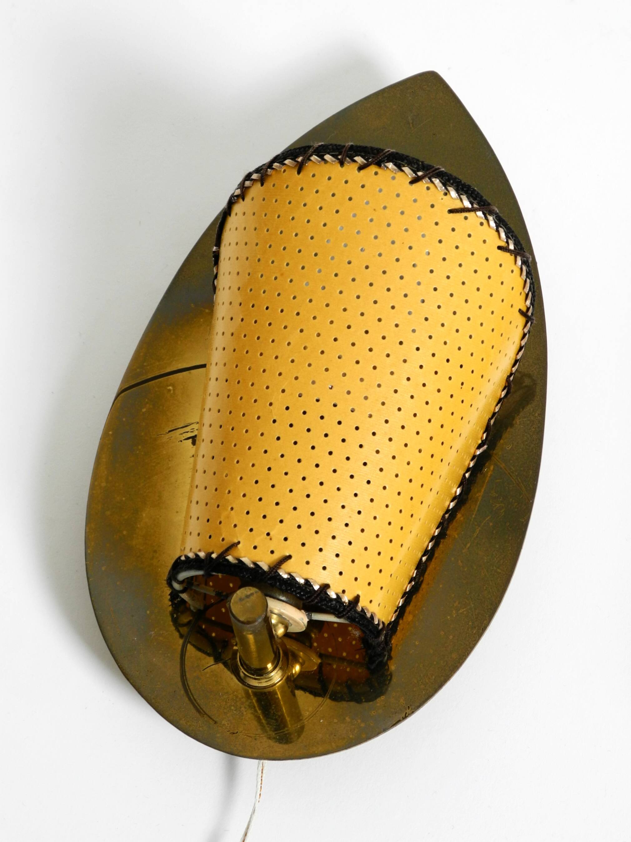 Two enchanting original Mid Century Modern brass wall lamps