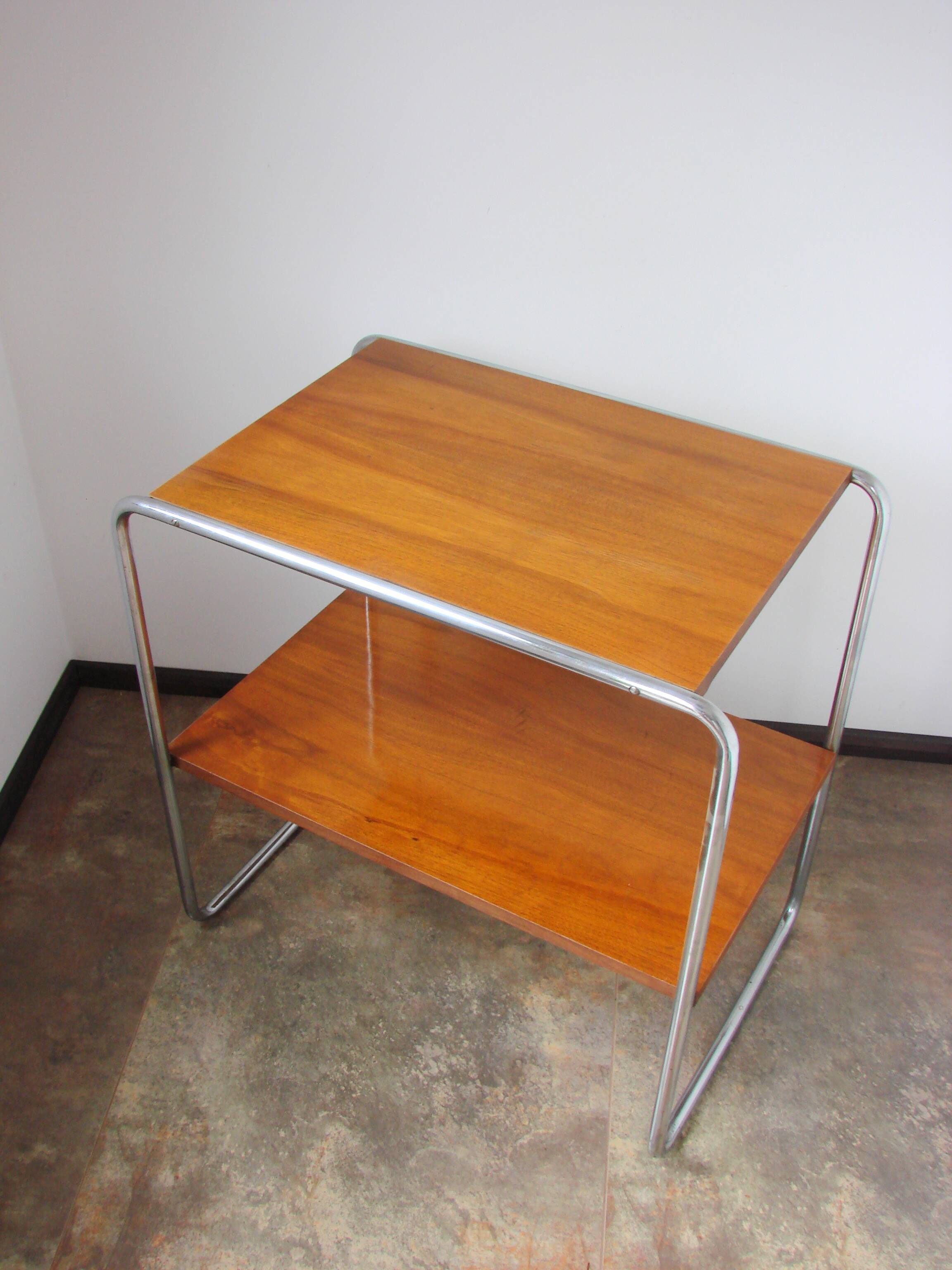 B12 side table by Marcel Breuer, Thonet, Czechoslovakia, 1930s, Bauhaus