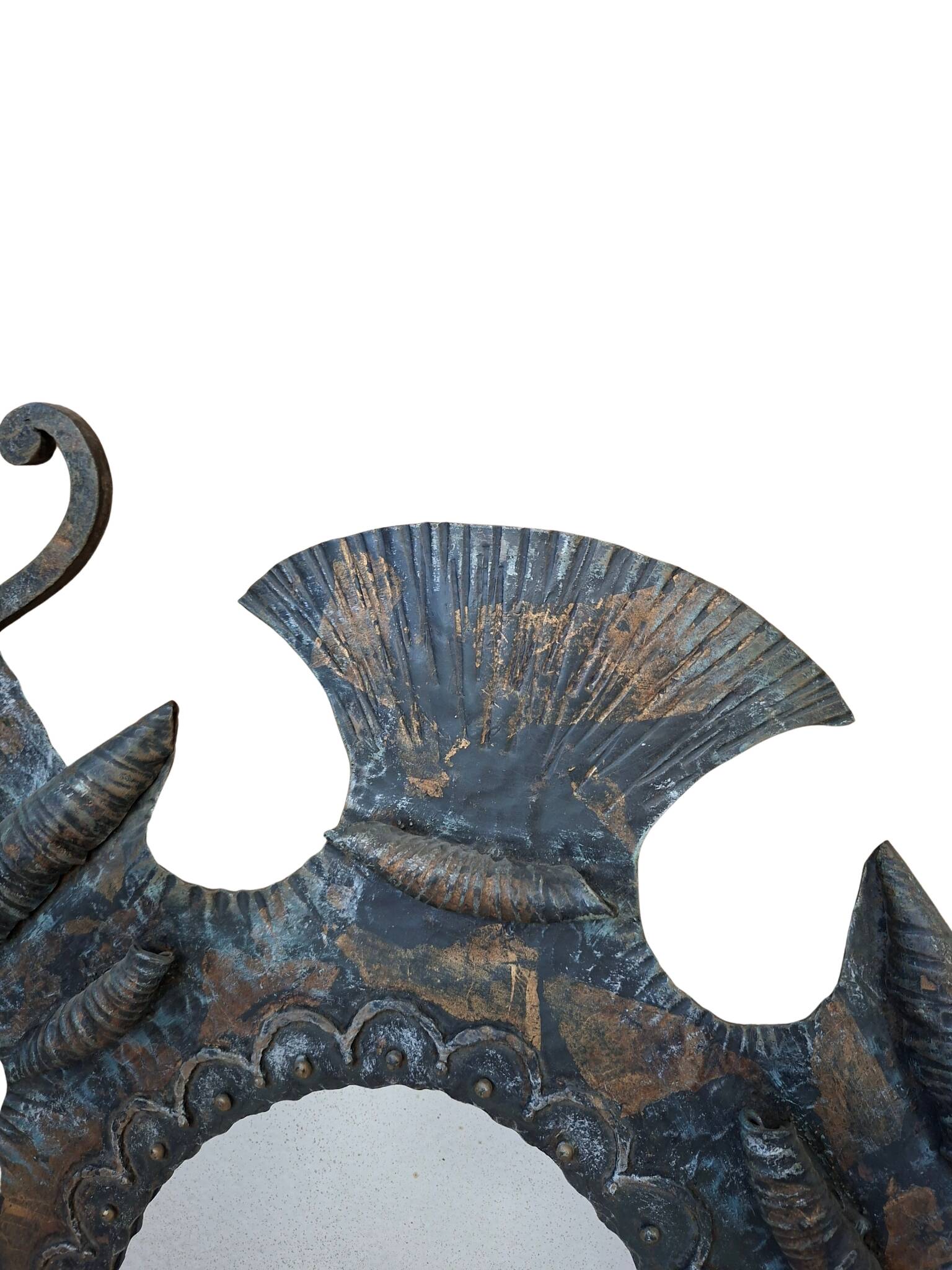 Specchio Araldico anni '70 in Ferro Battuto