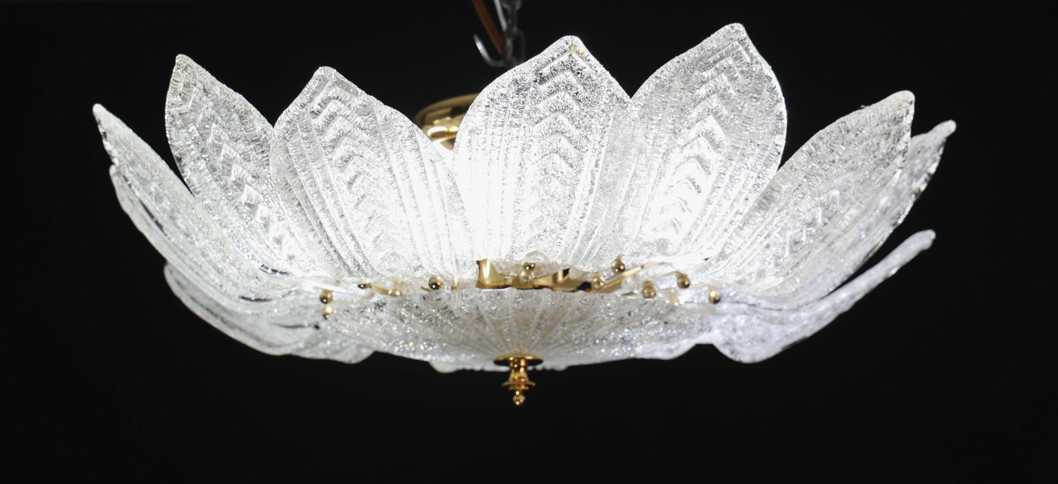 Como, Italian Murano Glass Ceiling Light or Flush Mount, 1980s