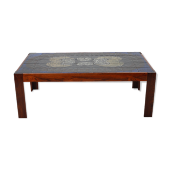 Table basse en carrelage des années 1960 par Mobelintarsia, Danemark