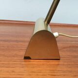 Mid-century brass swan neck table lamp in Hollywood Regency style from the 1960s.