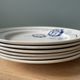 Set of 6 vintage plates in St Amand earthenware, made in France
