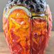 Vase Bay Keramik West Germany 98-25 orange red vintage 25 cm