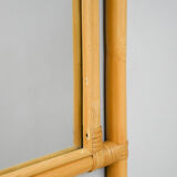 Mirror with bamboo frame