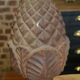 Cast iron pine cones pilaster tops