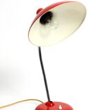 Original red Kaiser Idell metal table lamp model 6786 from the 1960s