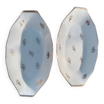 Set of two pretty vintage ravines