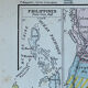 Map 1908 America and Africa 37.5x27.5cm