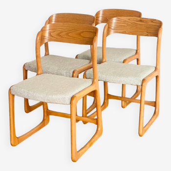 4 Baumann Scandinavian style sled chairs