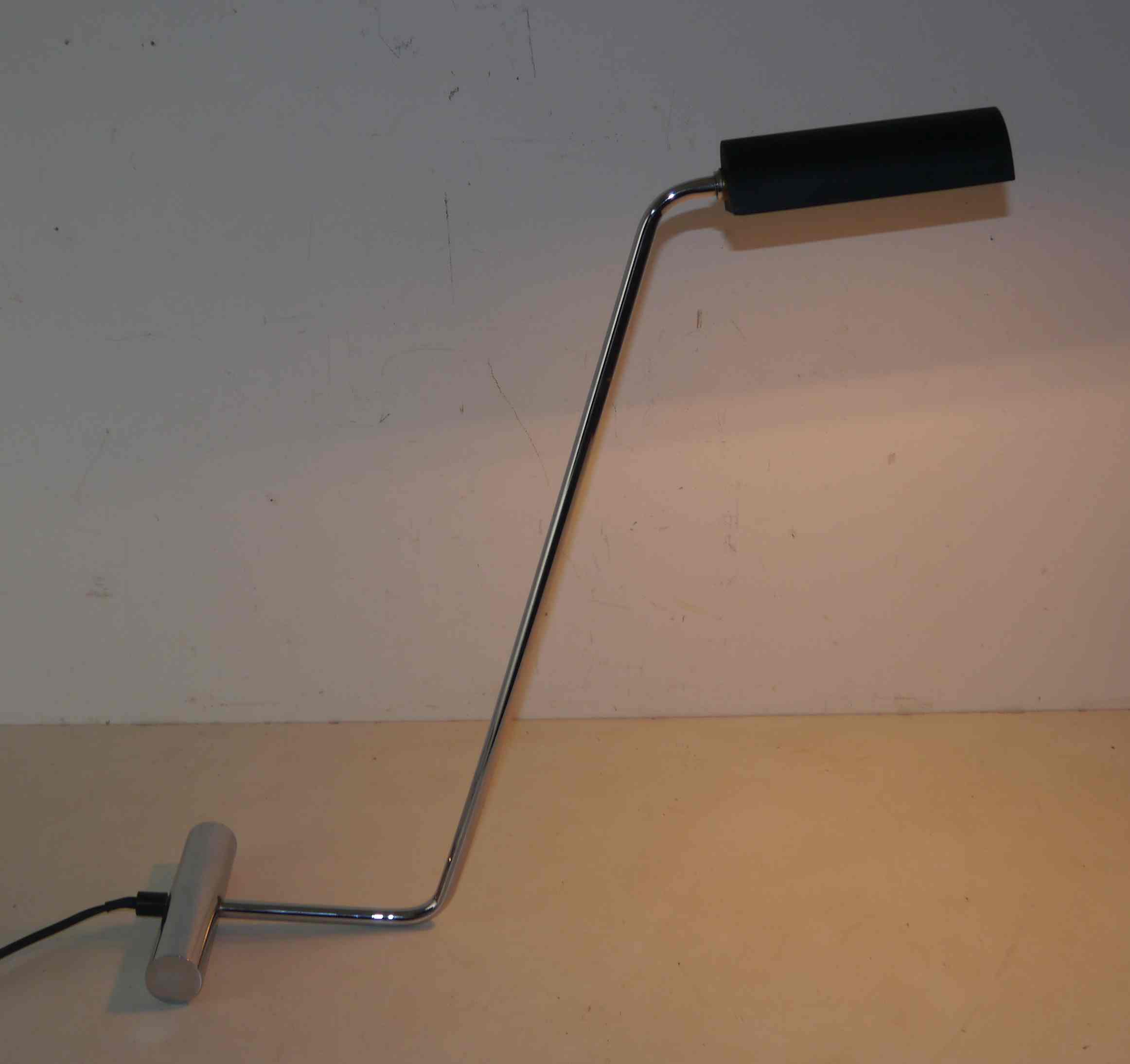 Italian design lamp 80's chrome and steel