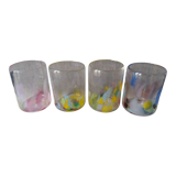 Lot of 4 murano glass cups
