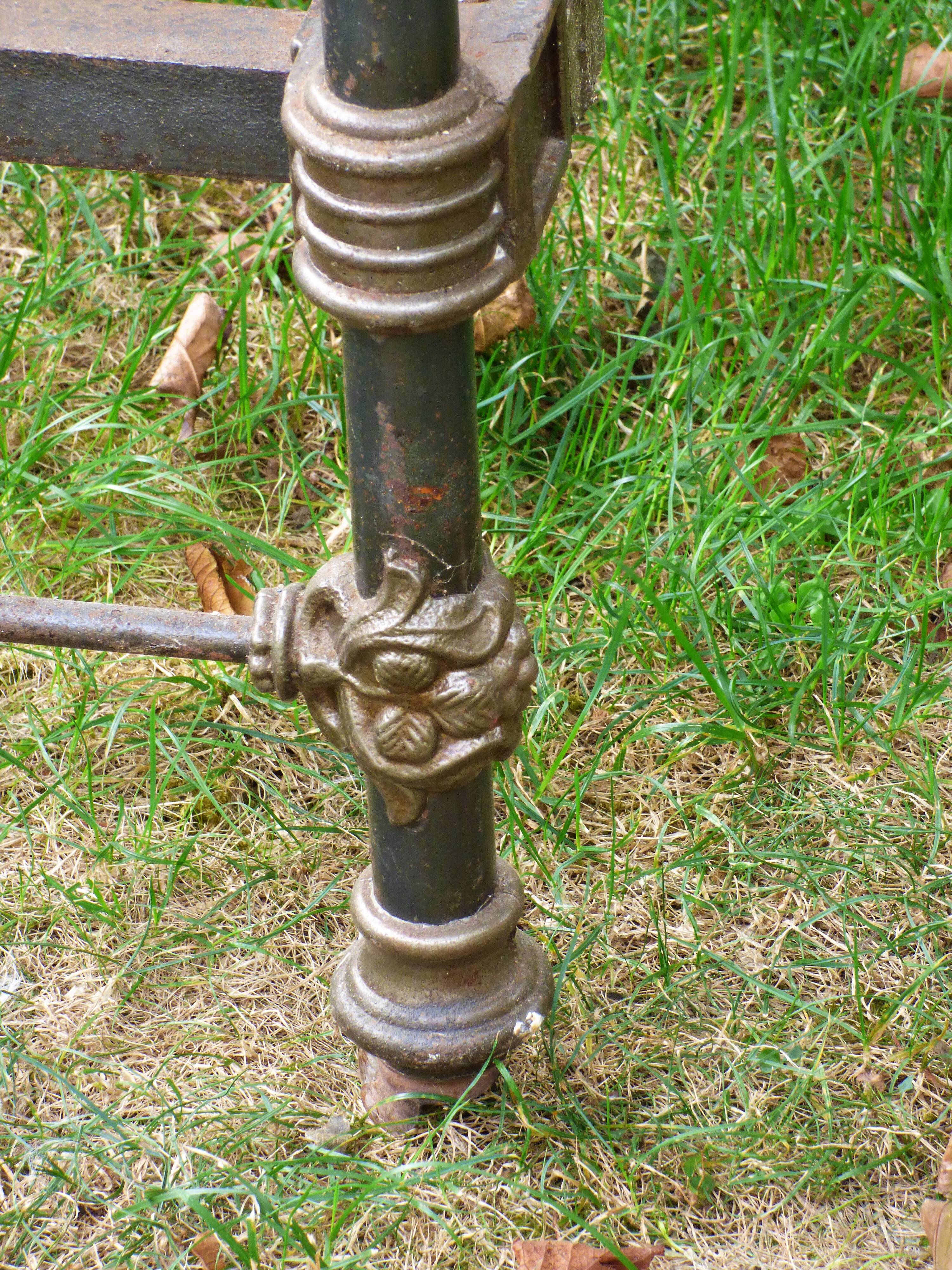 Iron and brass bed