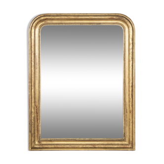 19th C Louis Philippe Mirror with Leaf Etchings