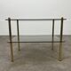 Smoked glass and gold metal side table, 1970s