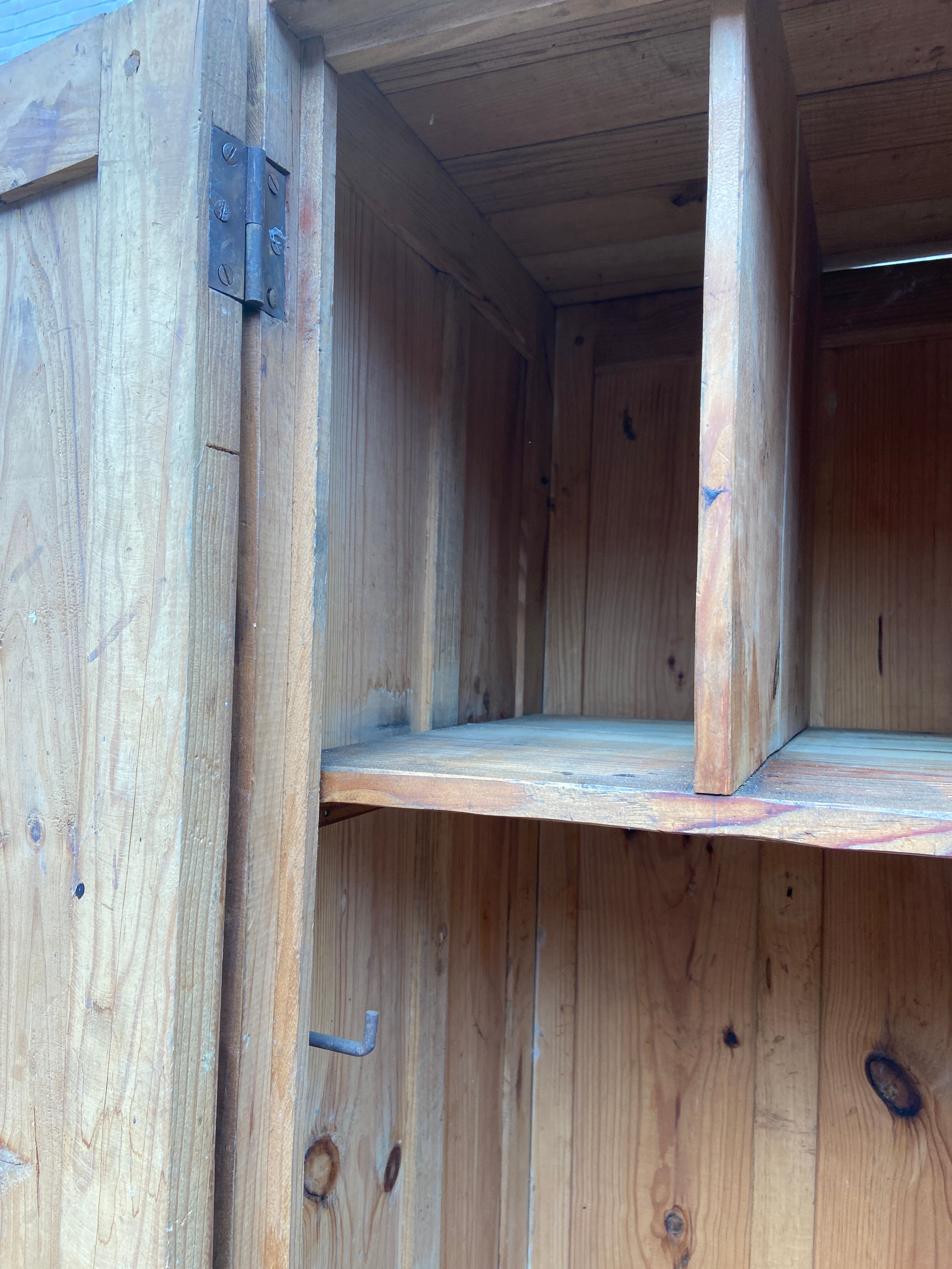 Vintage wooden workshop cloakroom 1930