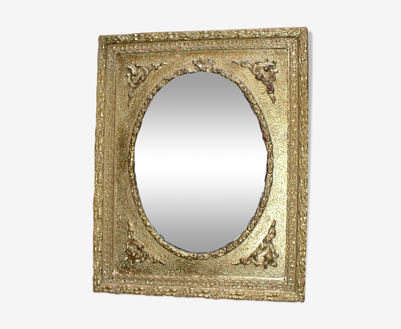 Glace napoléon trois miroir ovale récent