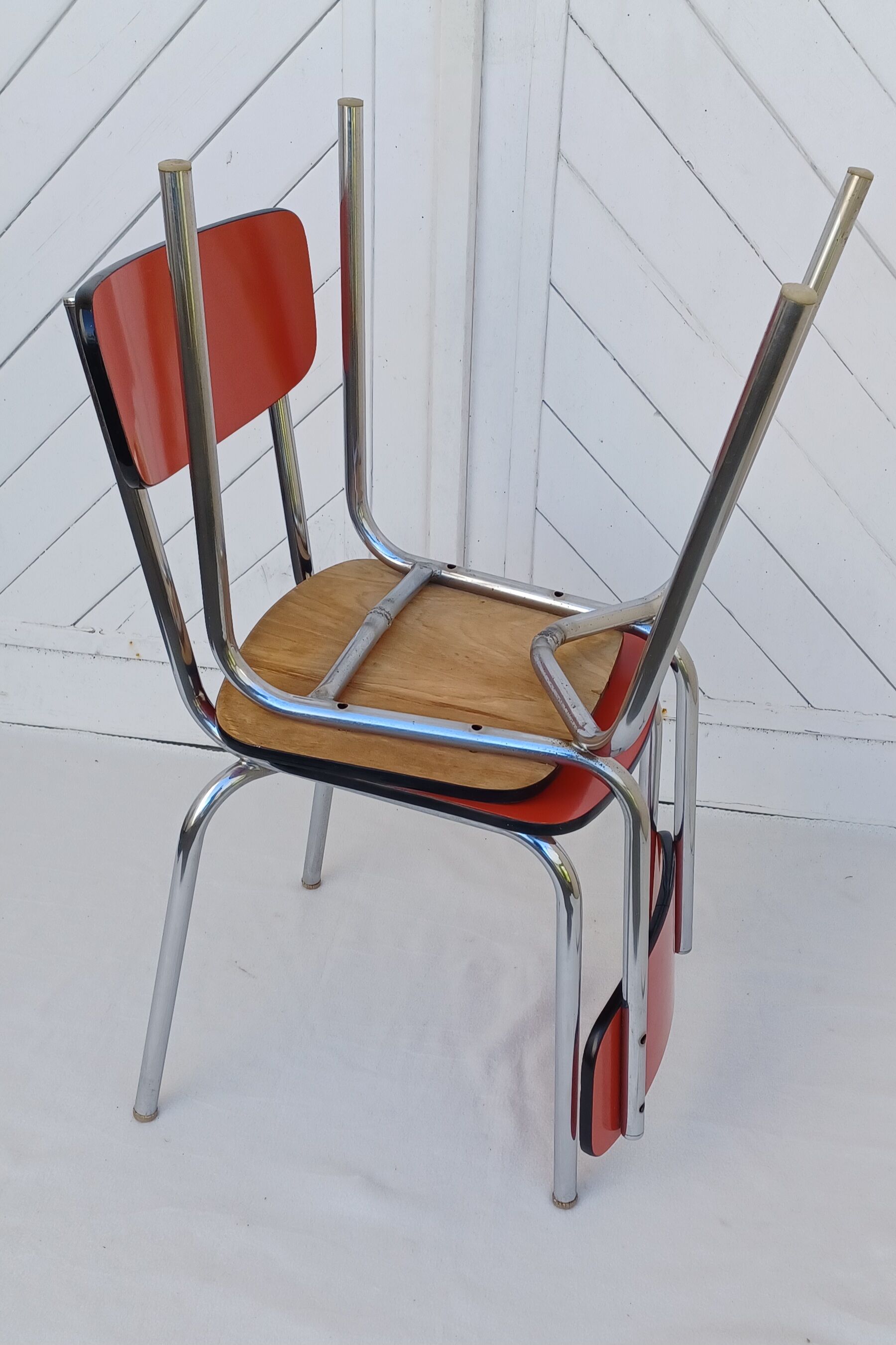 Paire de chaises en formica vintage