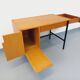 Bureau moderniste vintage Multitable par Jacques Hitier en bois de chêne