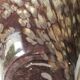 Large Cylindrical Vase in Murano Blown Art Glass/Gold Glitter