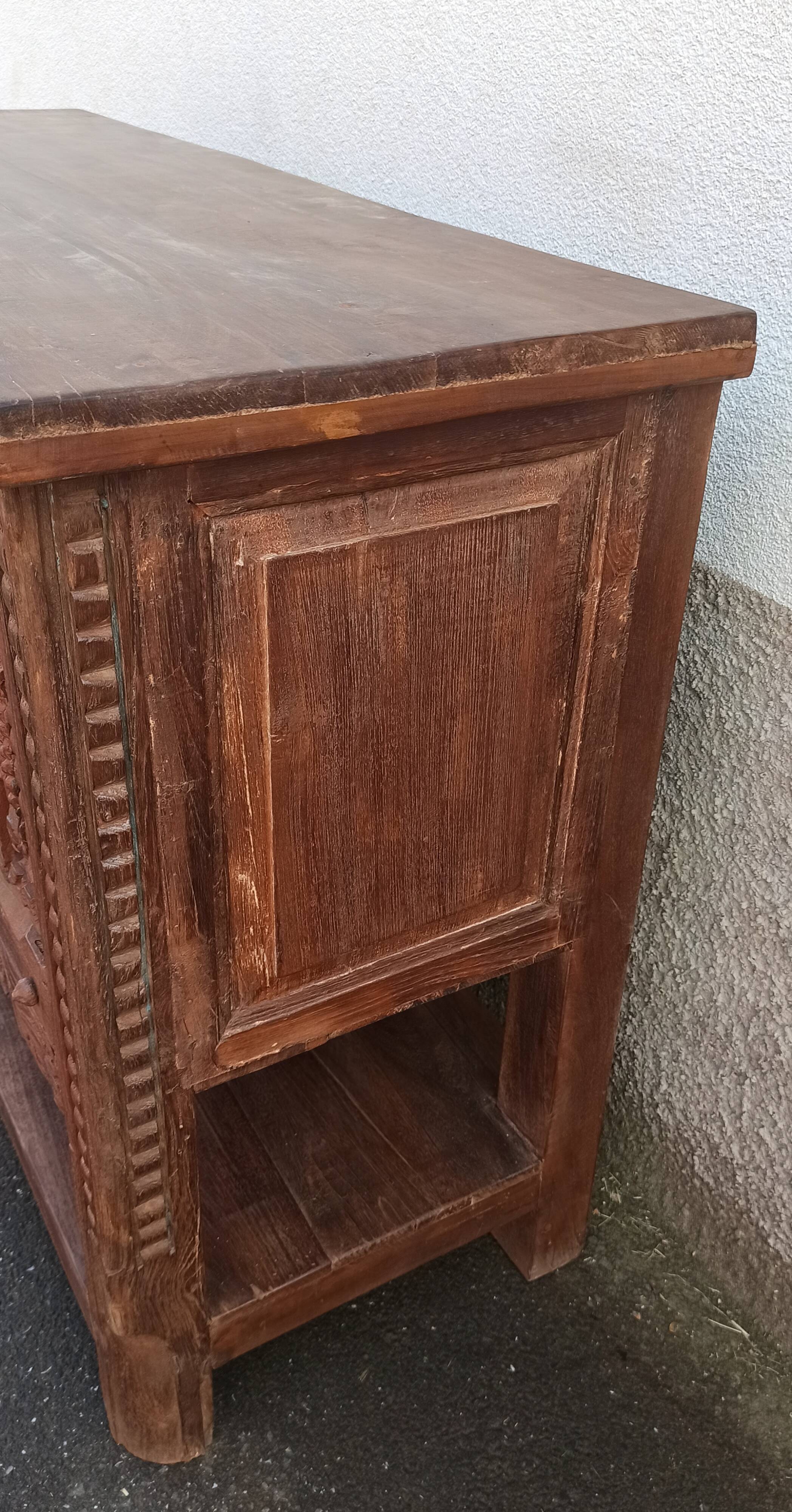 Old wooden high chest