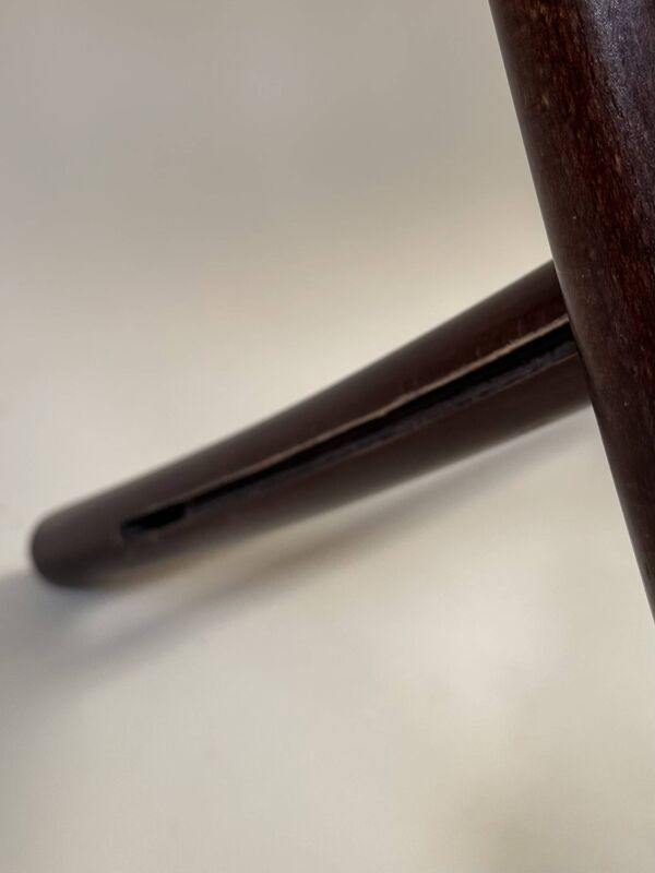 Set de quatre chaises pliantes en bois et cannage