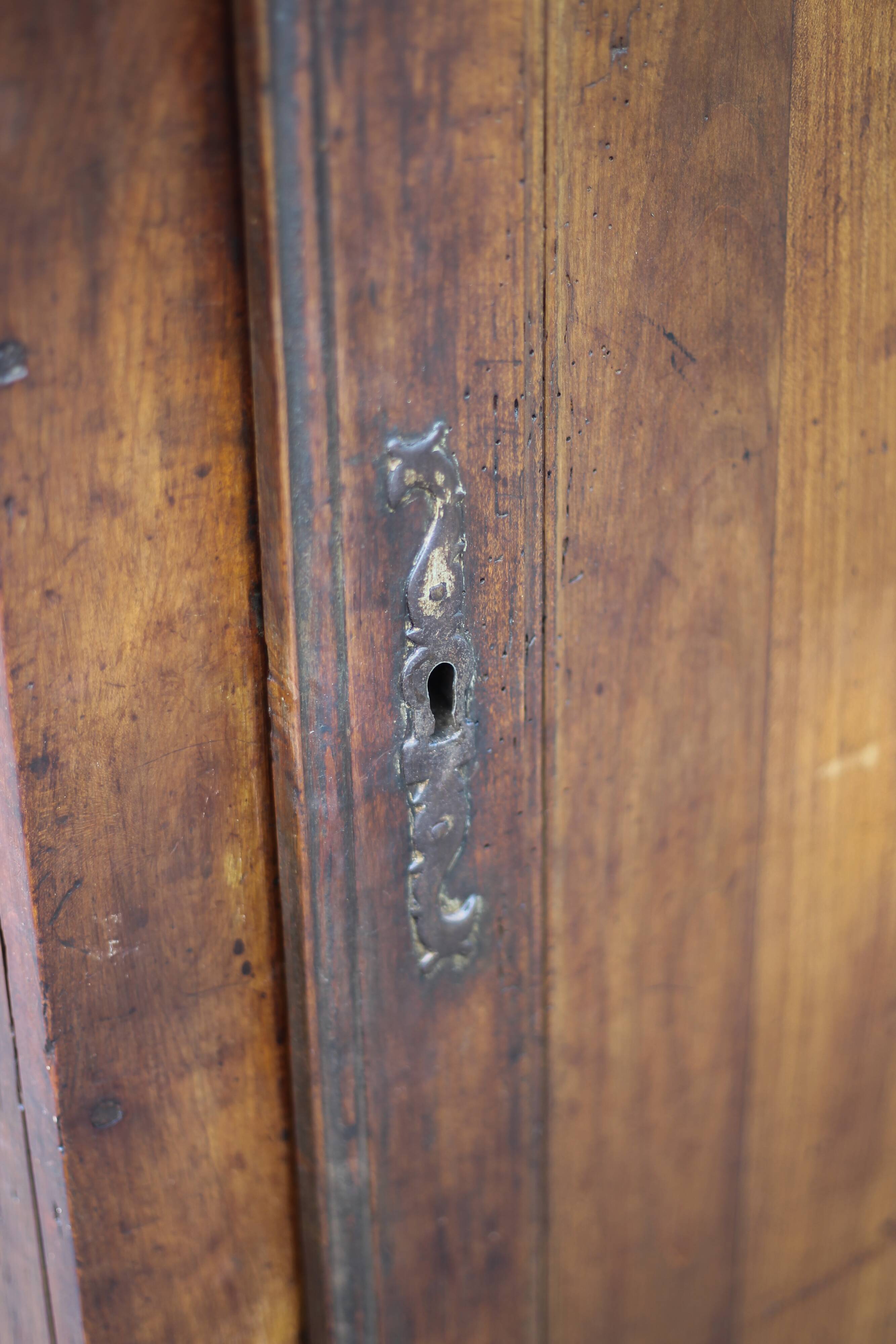 Old wardrobe, 1-door wooden wardrobe, old hosiery, storage unit, brutalist, 19th century