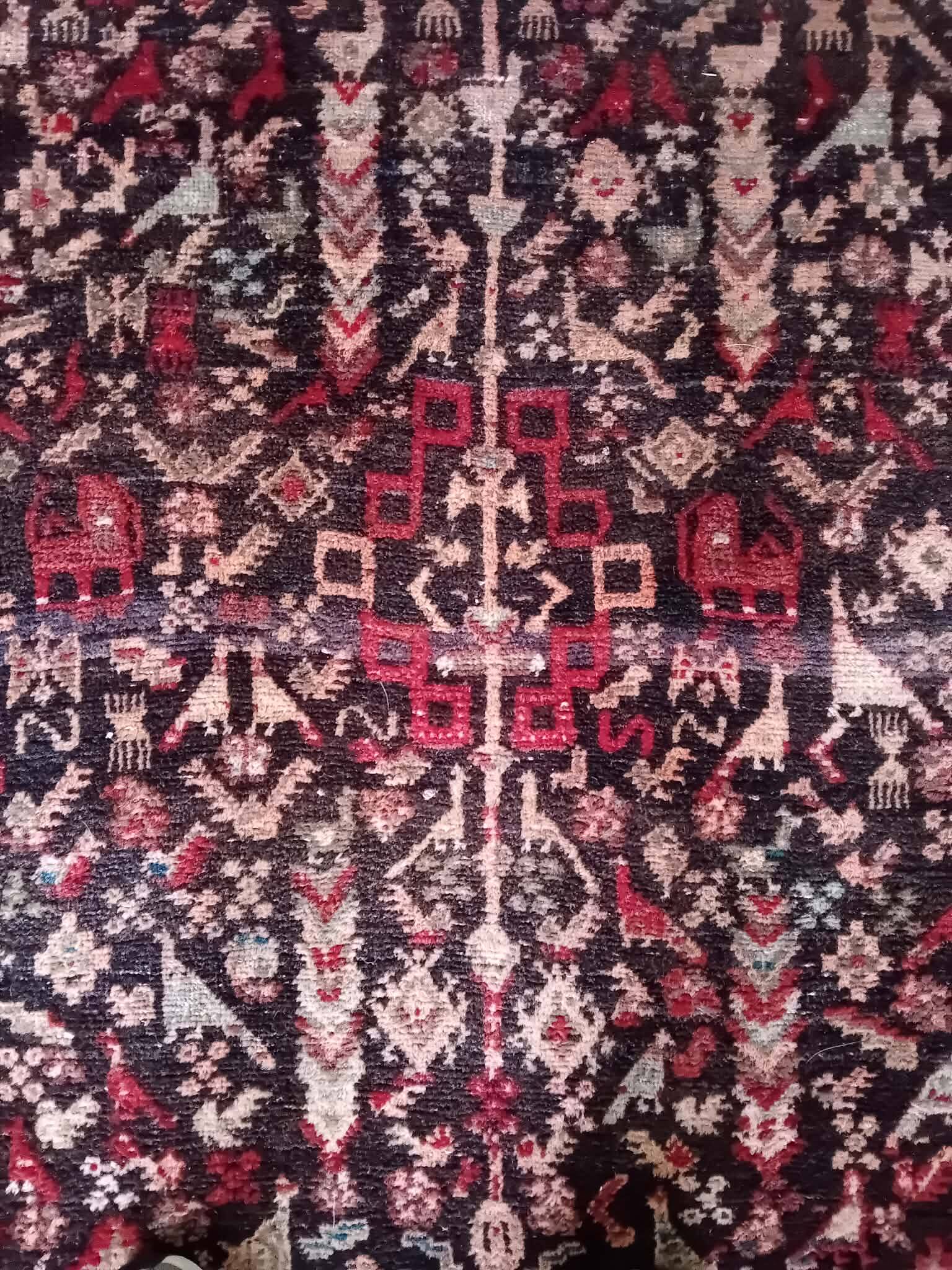 Handmade Kordi Persian rug 401x150cm