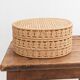 Vintage woven rattan box, case