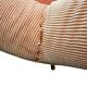Vintage ribbed salmon pink sofa