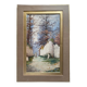 Large Watercolor Painting Signed Christen XIXth Animated Landscape Barbizon