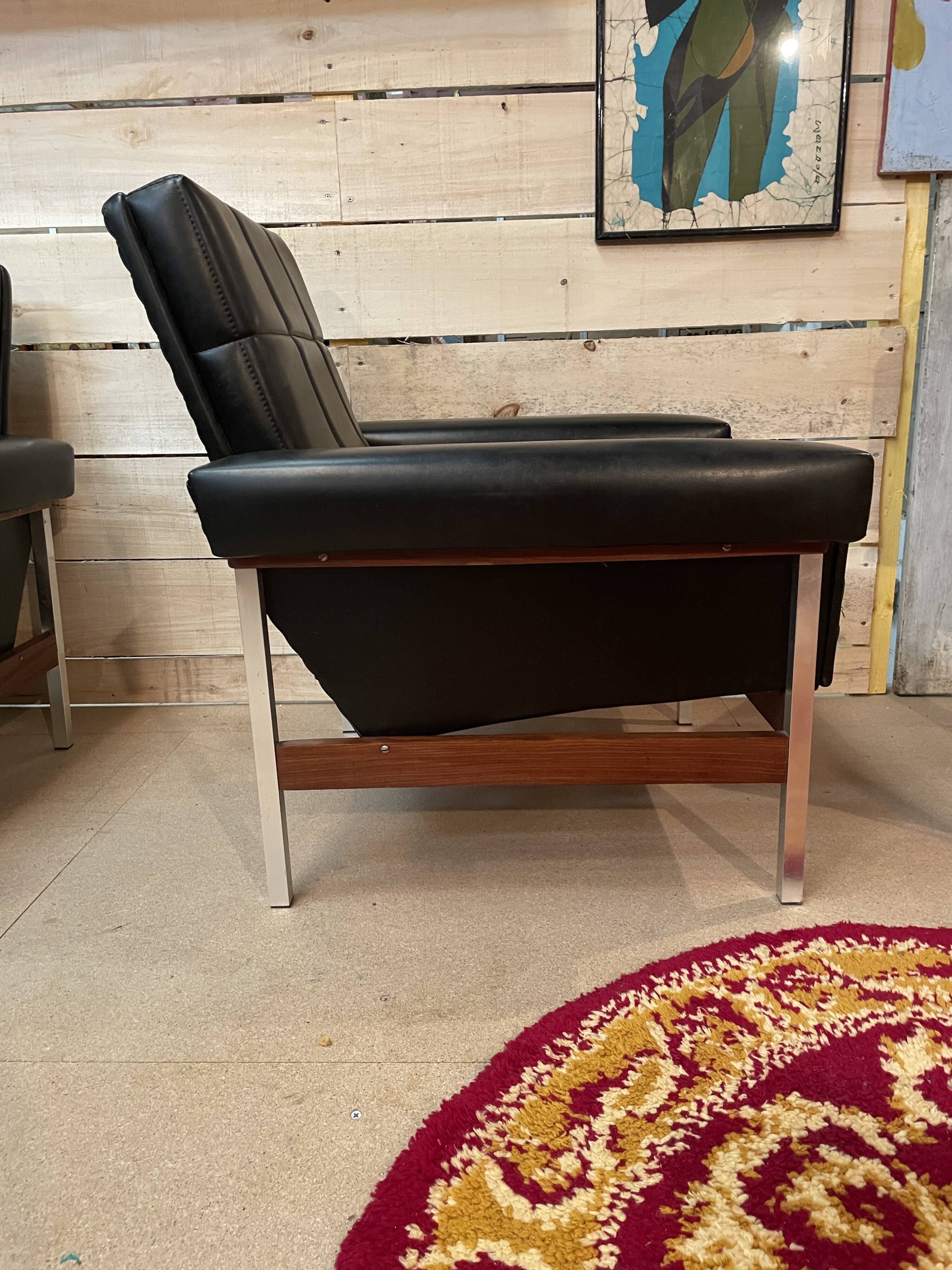 Paire fauteuils vintage design 50/60