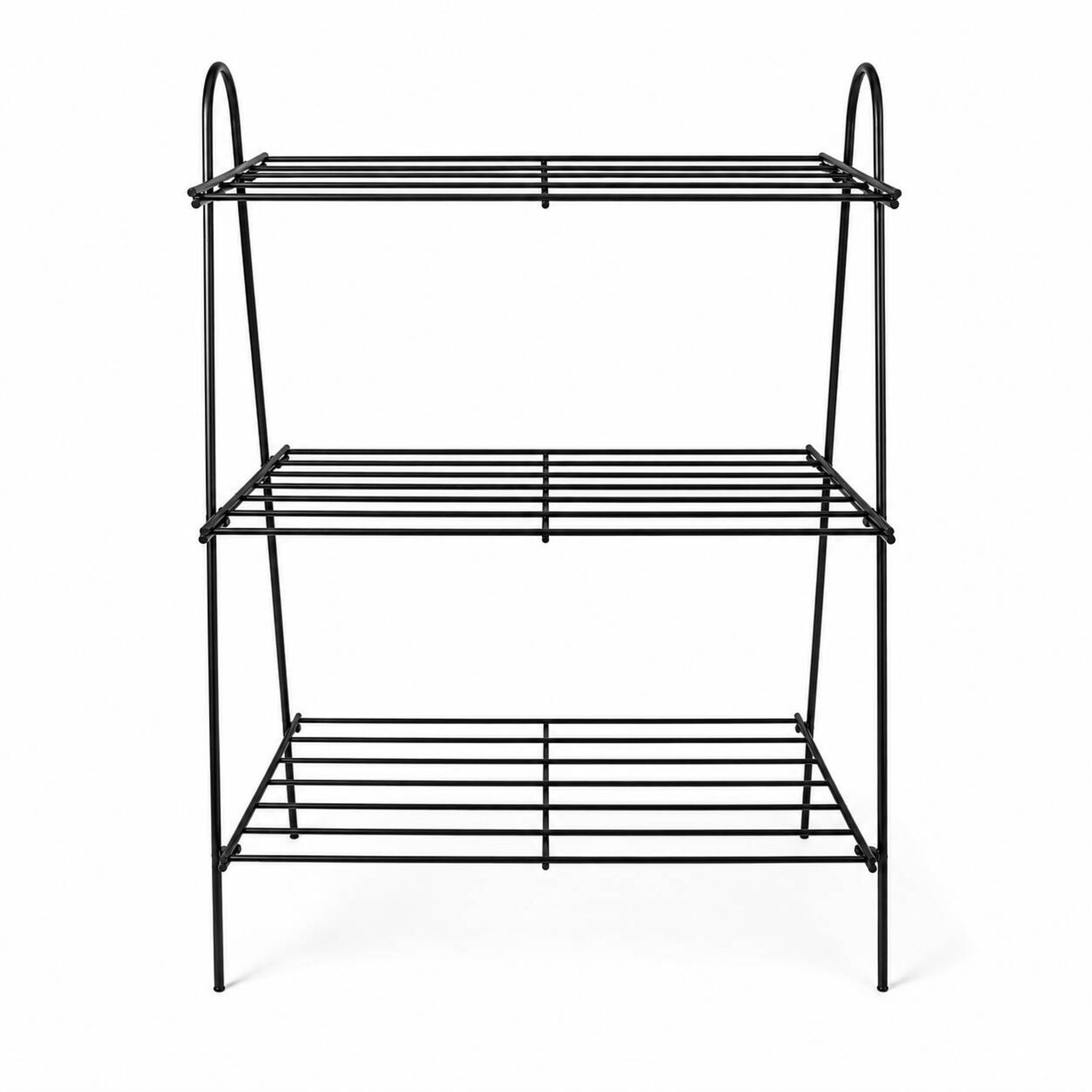Vintage metal rack / shoe rack from the 1970s