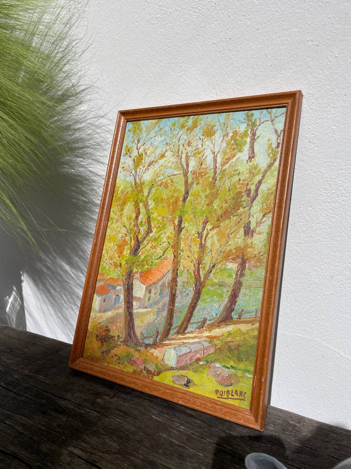 Signed oil landscape painting