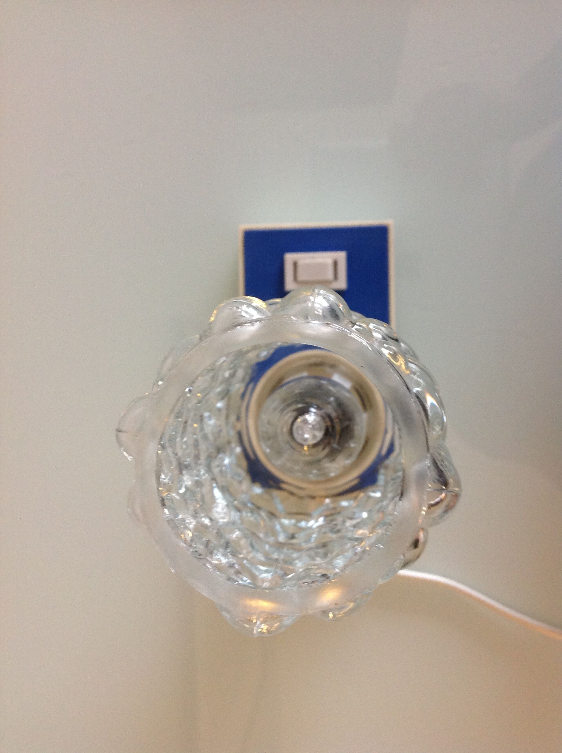 Bubbled glass bedside lamp by Helena Tynell 60/70