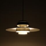 Mid-century pendant lamp in brass/gold finish / Danish modern design / Space Age / 1960s / 1970s