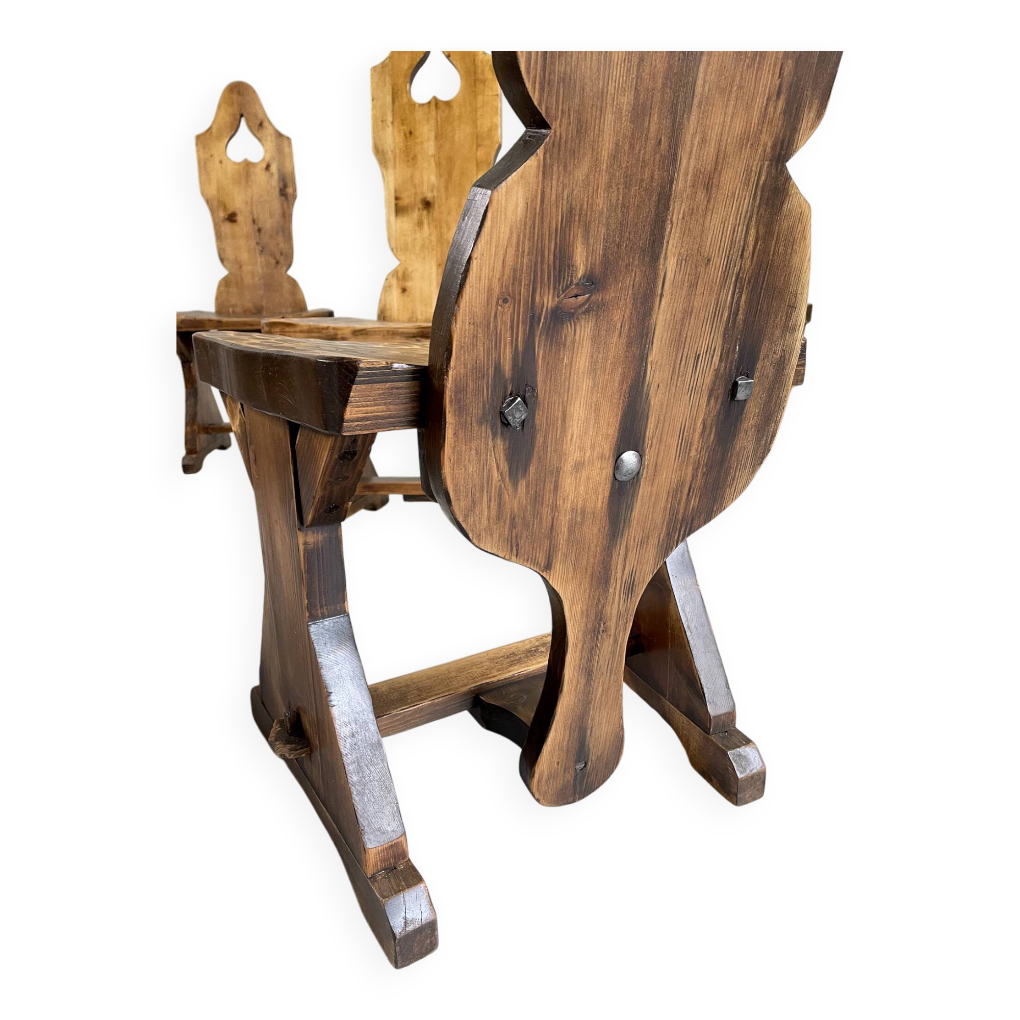 Set of 6 Savoyard chairs, 1950