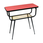 Side table formica & vintage scoubidou