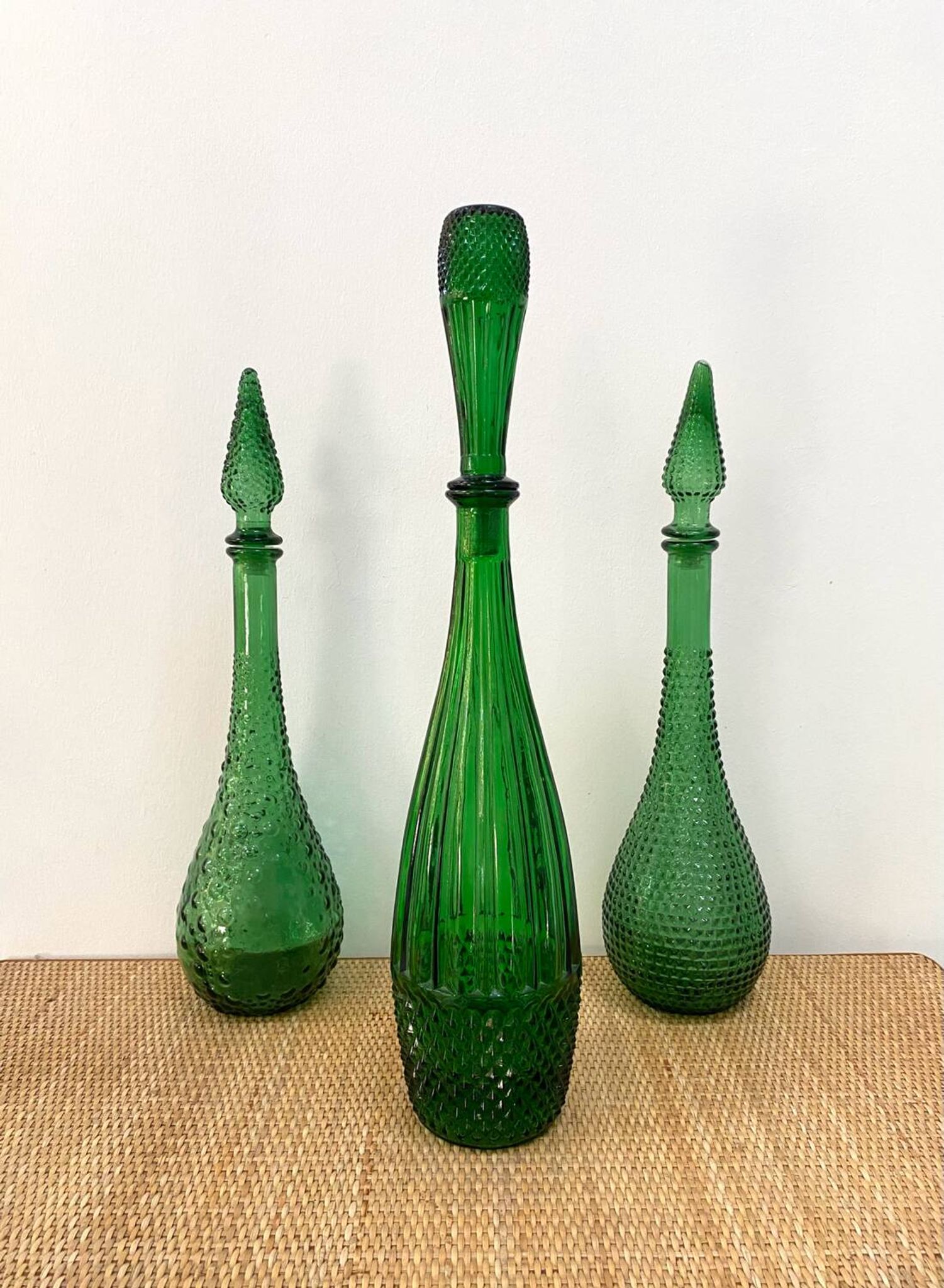 Green Empoli carafe from the 1960s - Rare model