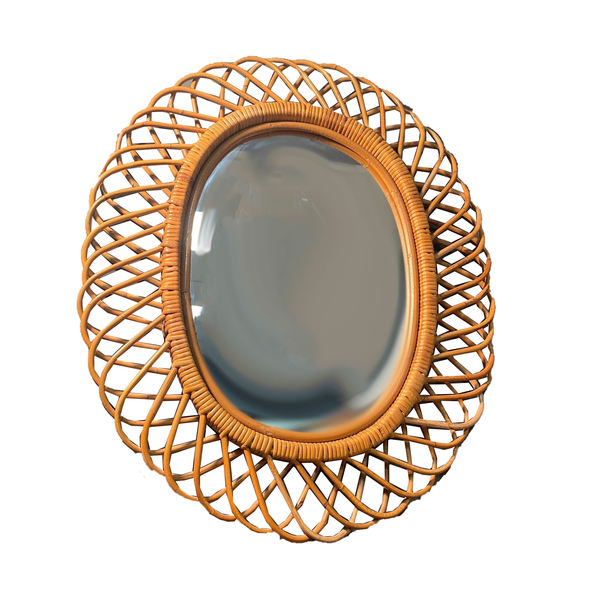Rattan mirror